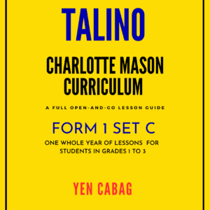 Talino CM Curriculum Form 1 (for Grades 1 to 3) SET C (PDF)